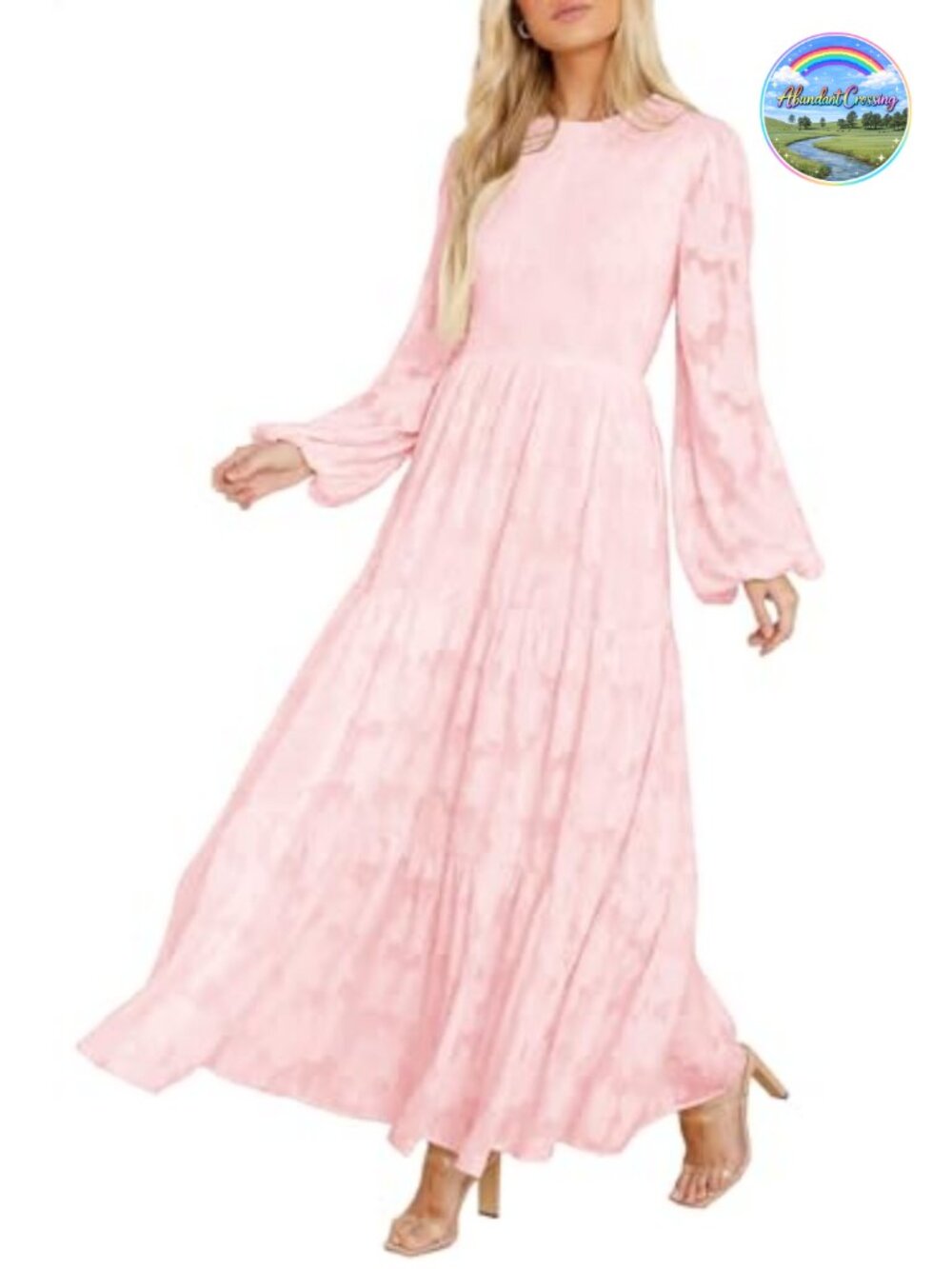 Long Sleeve Maxi Dress for Women Formal Wedding Guest with Pockets